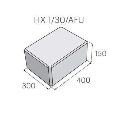 SIMPLE BLOCK tvarovka plná stĺpiková HX 1/30/AFU hladký čierny