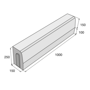 ABO 2-15 100x25x15cm priebežný