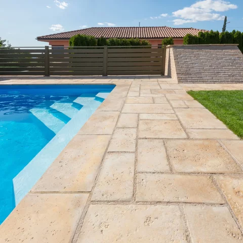 Betónová Platňa BRADSTONE Travero 40/20/3,3-3,7 cm béžová melírovaná