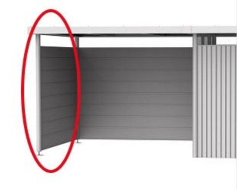 Bočná stena HighLine® H4 tmavosivá-metalická