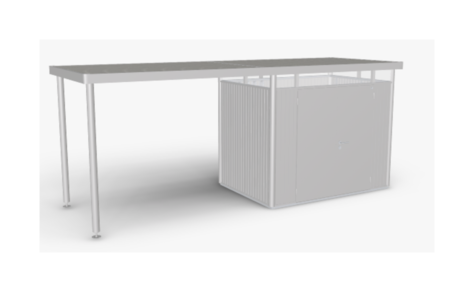 Bočná strecha HighLine® H2 strieborná-metalická