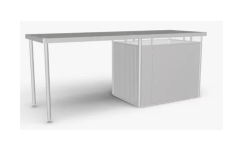 Bočná strecha HighLine® H2 strieborná-metalická