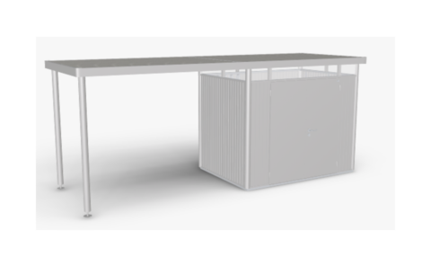 Bočná strecha HighLine® H4 strieborná-metalická