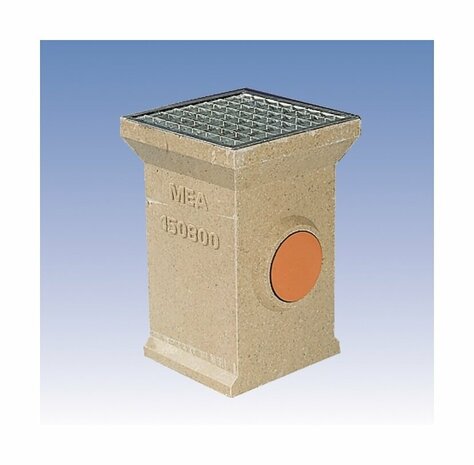 Bodové odvodnenie MEAGARD z polymérbetónu 300x300 mm s pozinkovaným mrieškovým roštom 20/30 mm, B125kN