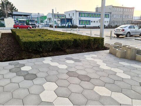 Dlažba H-E-X City 12 cm trýskano-kartáčovaná sivá