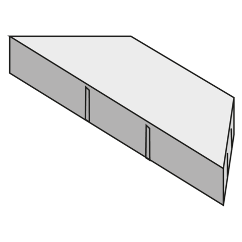 Dlažba H-E-X City 12 cm trýskano-kartáčovaná sivá pozdlžna polovička