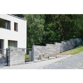 DUO STONE kameň priebežný s otvormi DSO600 sivo-čierna