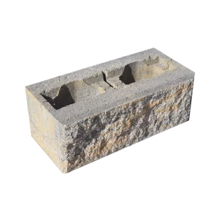 Dvojstranne štiepaná tvárnica 40x20x15 cm s drážkou (samostatne nepredajná)