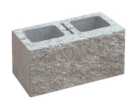 FACE BLOCK Plotová strieška ZDV 200 priebežná so štiepaným čelom 20/30/7cm bielosivá