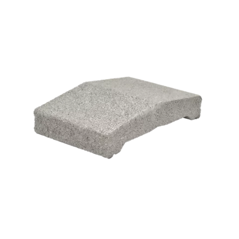 FACE BLOCK Plotová strieška ZDV 200 priebežná so štiepaným čelom 20/30/7cm bielosivá