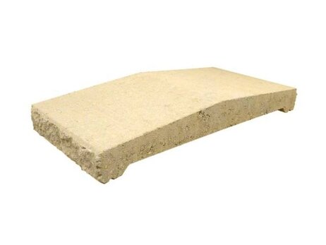 FACE BLOCK Plotová strieška ZDV 400 priebežná so štiepaným čelom 24/50/7cm okrová