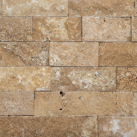 Formátovaný kameň - Brickstone BS 55 travertín Coffee 15x5x1,7-2cm