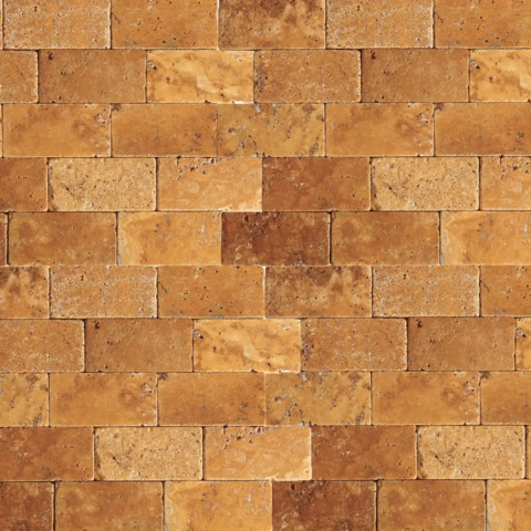 Formátovaný kameň - pílený obklad Travertín travertín ATR 26 Honey úprava antik 12,25x7,62x1 cm