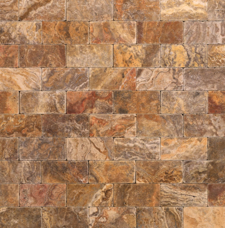 Formátovaný kameň - pílený obklad Travertín travertín ATR 98 Wave úprava antik 15,25x7,62x1 cm