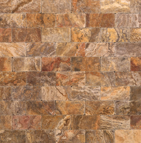 Formátovaný kameň - pílený obklad Travertín travertín ATR 98 Wave úprava antik 15,25x7,62x1 cm