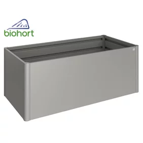 Kovový vyvýšený zeleninový záhon 2x1 kremeňovosivá-metalická