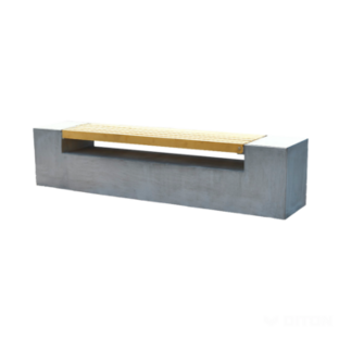 Lavica PATRIOT s drevom 200x40x45 cm
