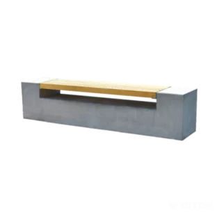 Lavica PATRIOT s drevom 200x40x45 cm