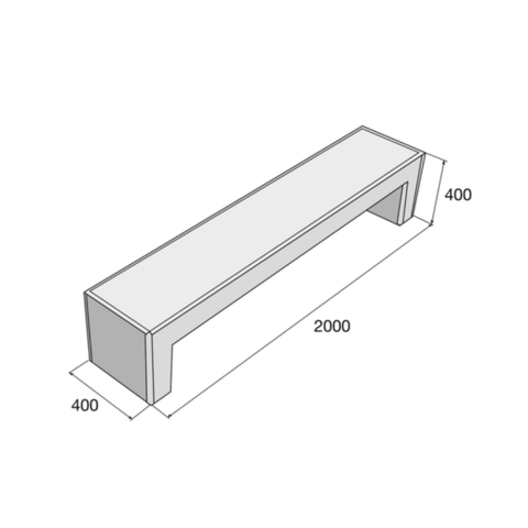 Lavička LA 1 biela hladká