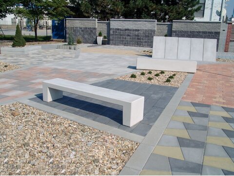 Lavička LA 1 biela hladká