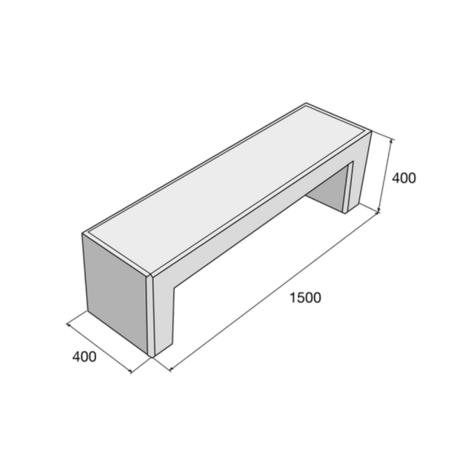 Lavička LA Garden biela hladká