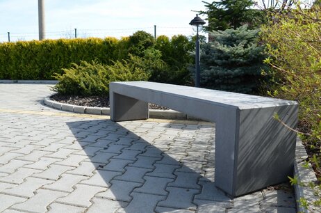 Lavička LA Garden sivá hladká