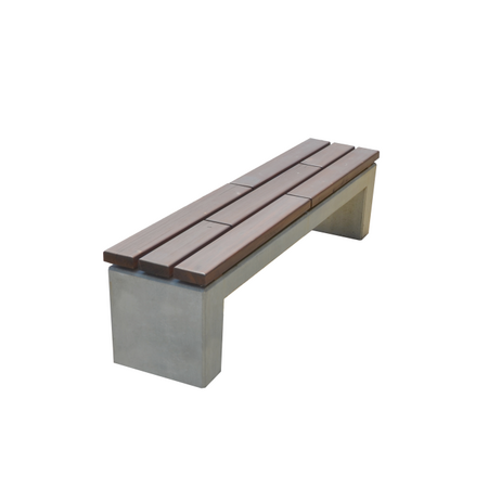 Lavička LAGUNA 1 hladká sivá