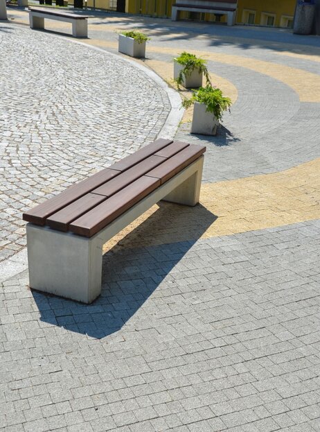 Lavička LAGUNA 1 hladká sivá