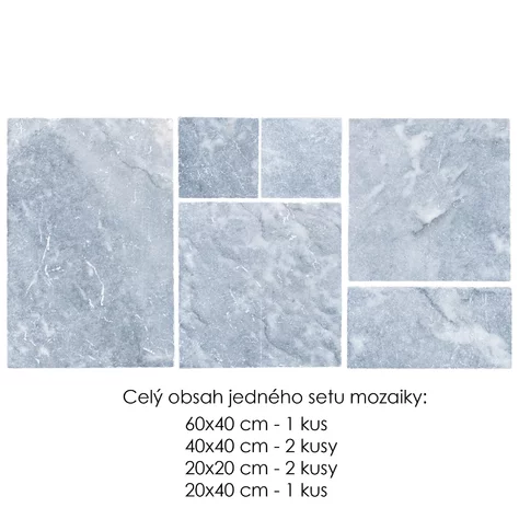 Mramor antik AM88 mozaika 3 cm dlažba