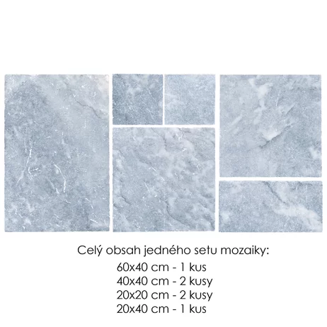 Mramor antik AM88 mozaika 3 cm dlažba