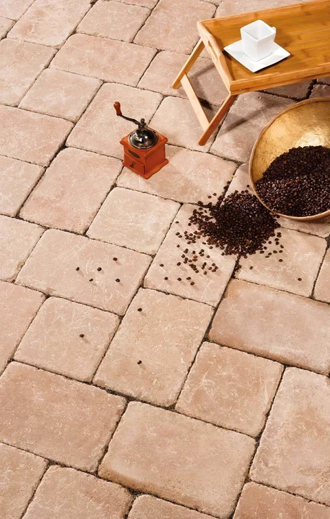 Otĺkaná Dlažba MERCATO 20x20x6 cm škoricová