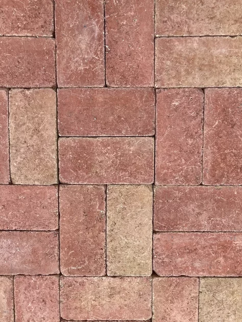 Otĺkaná Dlažba PATIO 25x12,4x5cm melír červeno-žltý