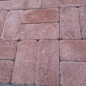 Otĺkaná Dlažba PATIO 25x12,4x5cm tehlovočervená melírovaná