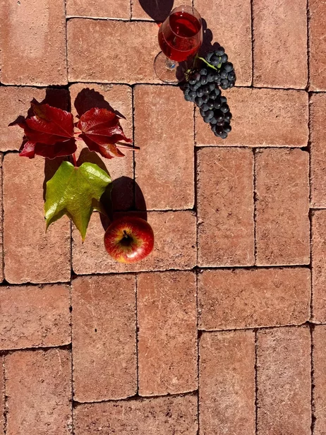 Otĺkaná Dlažba PATIO 25x12,4x5cm tehlovočervená melírovaná