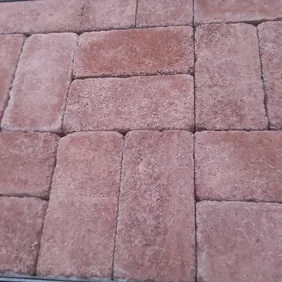 Otĺkaná Dlažba PATIO 25x12,4x5cm tehlovočervená melírovaná