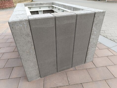 Palisáda 18x12x40 cm silver
