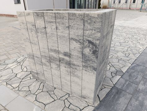 Palisáda 18x12x60 cm silver