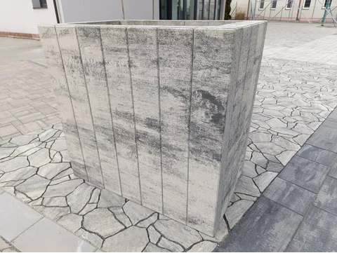 Palisáda 18x12x80 cm silver