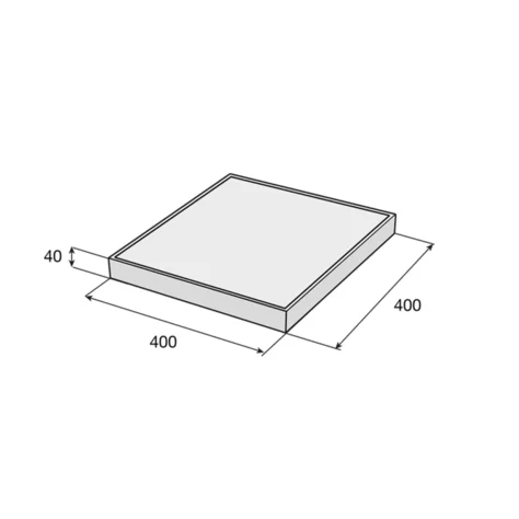 Platňa ALMA 40/40/4cm sivá