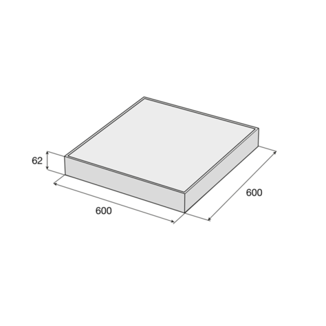 Platňa ALMA 60/60/6,2cm sivá