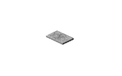 Platňa IMPERIAL 80x40x5,3cm strieborná
