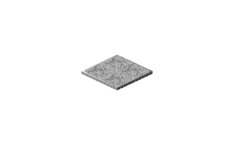 Platňa IMPERIAL 80x80x5,3cm strieborná