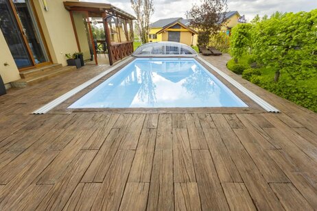 Platňa Línia dreva - doska Imitácia dub 50x25x5cm dub tmavý