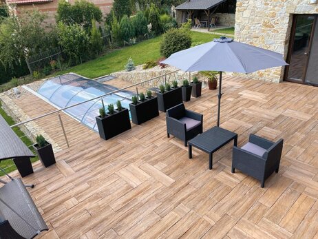 Platňa Línia dreva - doska Imitácia dub 75x25x5cm dub svetlý