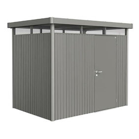 Plechový Záhradný Domček HighLine® H2 1-krídlový kremeňovosivá-metalická