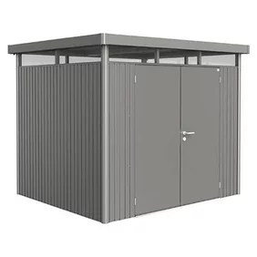 Plechový Záhradný Domček HighLine® H3 2-krídlový kremeňovosivá-metalická