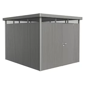 Plechový Záhradný Domček HighLine® H5 1-krídlový kremeňovosivá-metalická