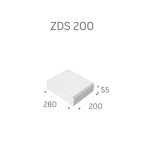 Plotová strieška priebežná ZDS 200 okrová