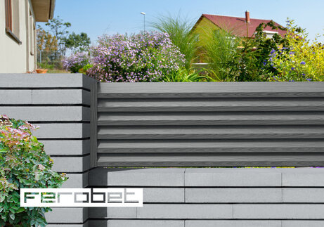 Plotová tvárnica LINUS hladká sivá 30x30x10 cm