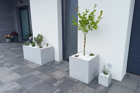 Presbeton kvetináč LITE CUBE 2 50/50/50 sivá
